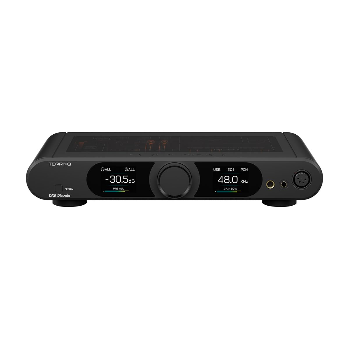 Discrete Fully Balanced DAC & Headphone Amplifier Combo 10000mW x 2 Amp with AK4118 XU-316 DSD512 32Bit/768kHz 16-Element PSRM Architecture Black