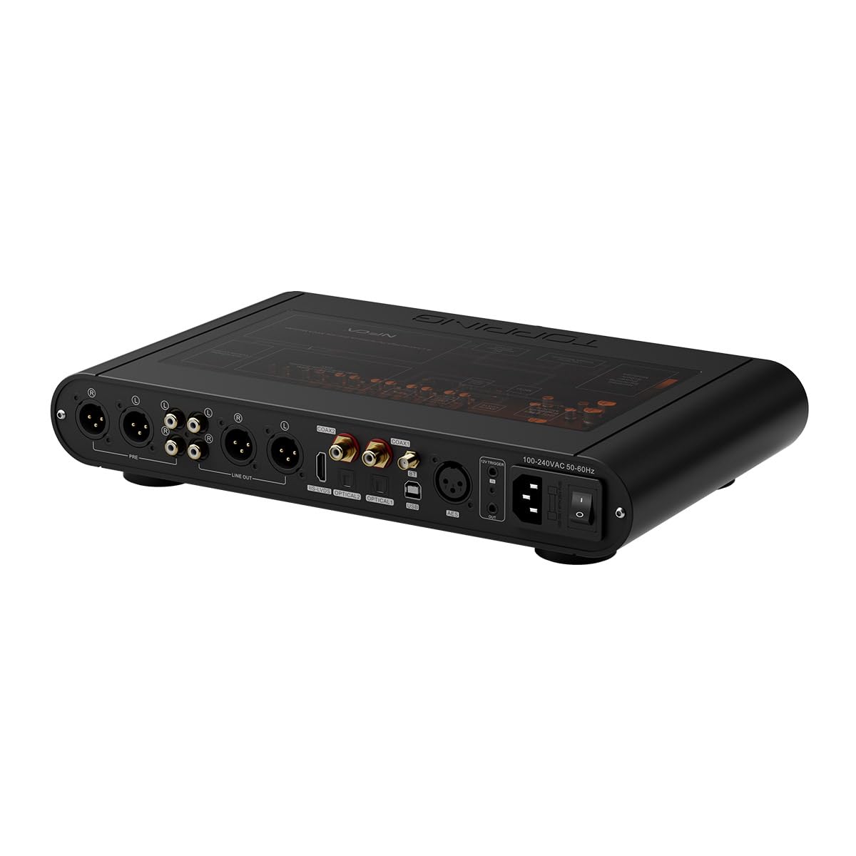 Discrete Fully Balanced DAC & Headphone Amplifier Combo 10000mW x 2 Amp with AK4118 XU-316 DSD512 32Bit/768kHz 16-Element PSRM Architecture Black