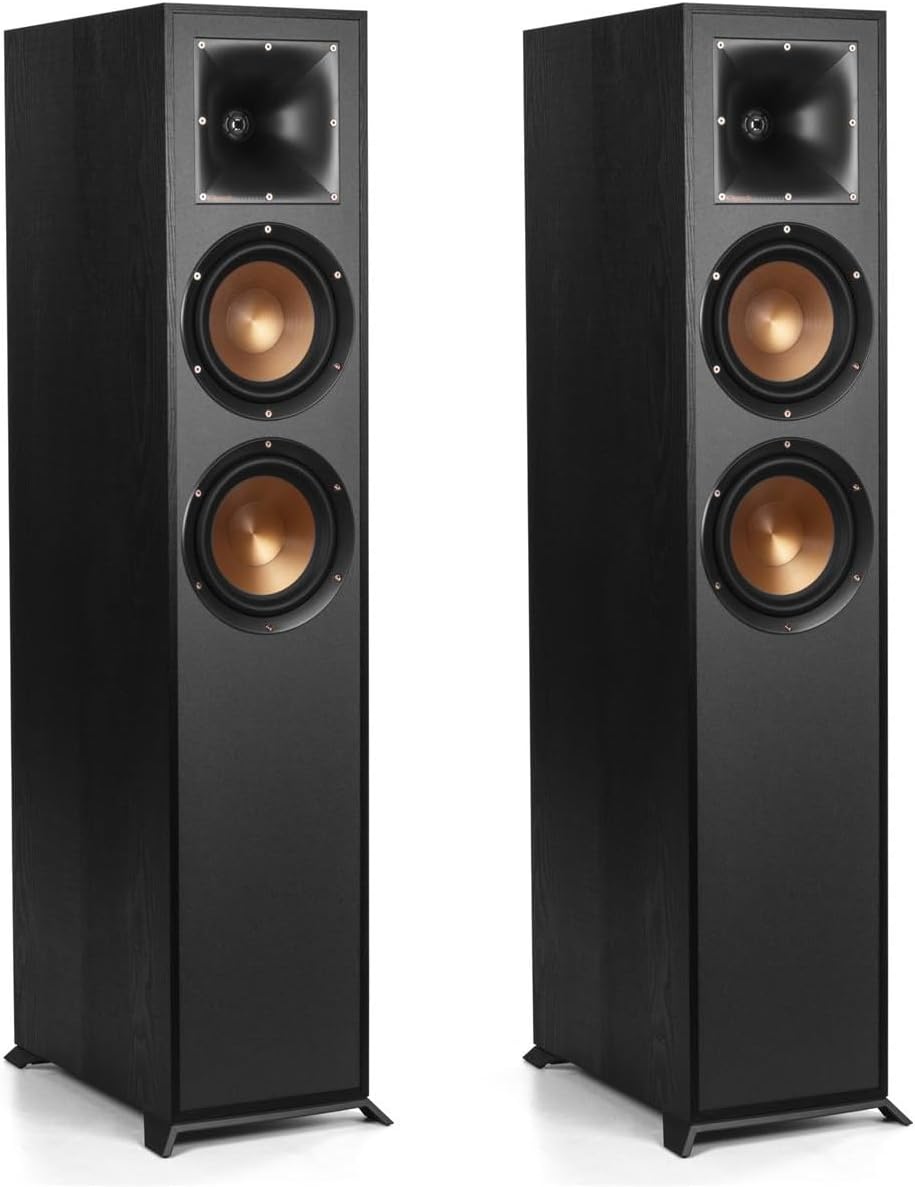 Reference R-620F Floorstanding Speakers Home Theater High-Fidelity Tower Loudspeakers Black Wood Grain Pair Zevon